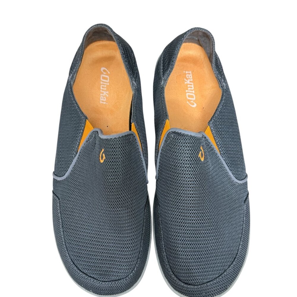 Olukai Nohea Mesh Mens Gray Slip On Comfort Shoes Loafers 10188-4242 size 10 - Picture 2 of 7